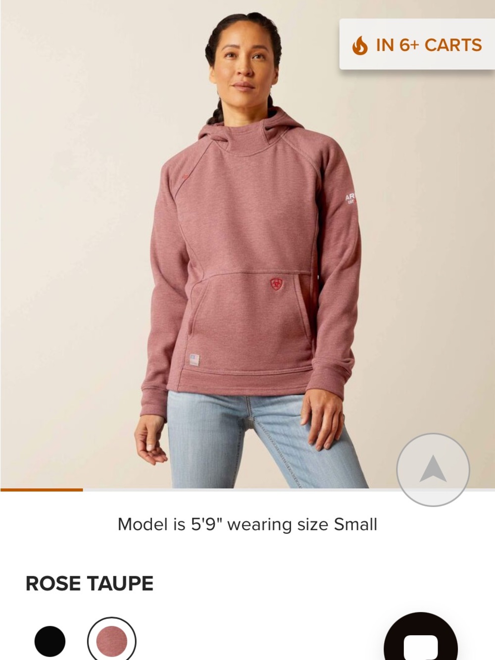 Ariat FR Primo Fleece Hoodie Rose Taupe NWT CAT 3. Regular price $239.00